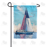 America Forever Sailing On Crystal Blue Water Garden Flag