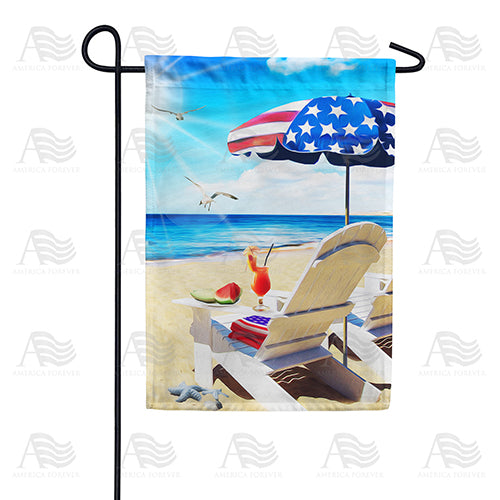 America Forever Beach Party For Two Garden Flag