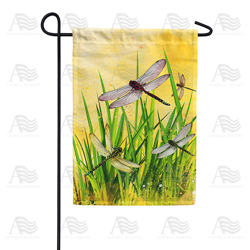 America Forever Summer Dragonflies Garden Flag