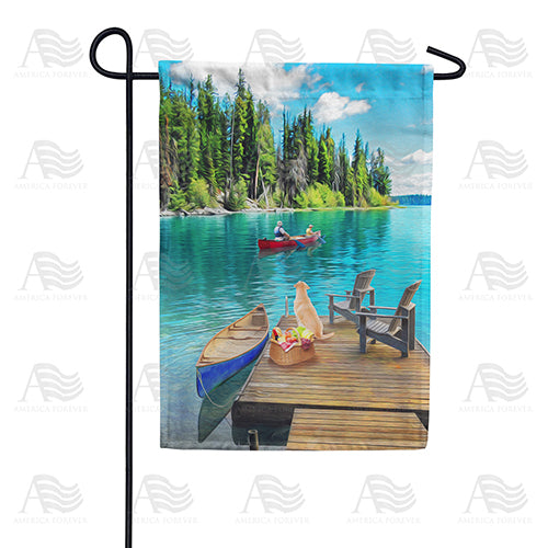 America Forever Summer Day At The Lake Garden Flag