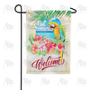 America Forever Welcome To Paradise Parrot Garden Flag