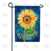 America Forever Bright Sunflower Welcome Garden Flag