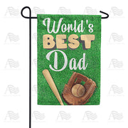 America Forever Best Dad Baseball Garden Flag