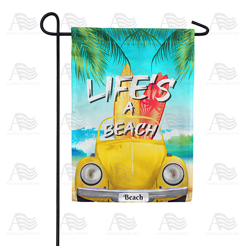 America Forever Beach Buggie Garden Flag