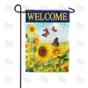 America Forever Sunflower Welcome Blue Plaid Garden Flag