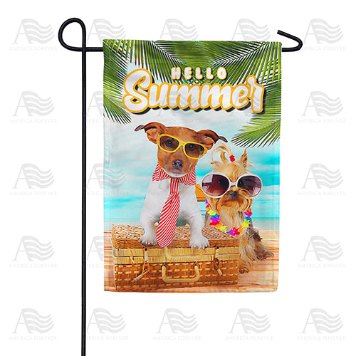 America Forever Doggie Vacation Garden Flag