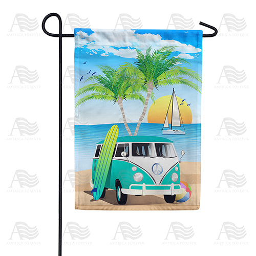 America Forever Peace At The Beach Garden Flag