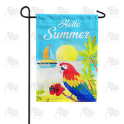 America Forever Hello Summer Macaw Garden Flag