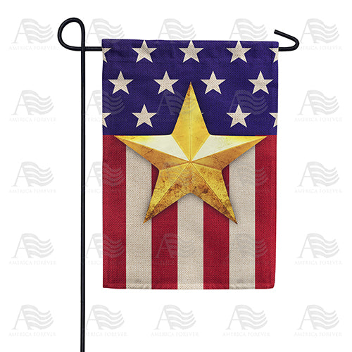 America Forever Gold Star Flag Garden Flag