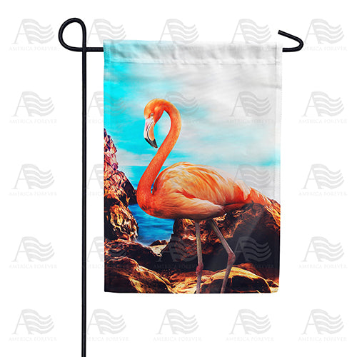 America Forever Flamingo By The Ocean Garden Flag