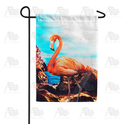 America Forever Flamingo By The Ocean Garden Flag