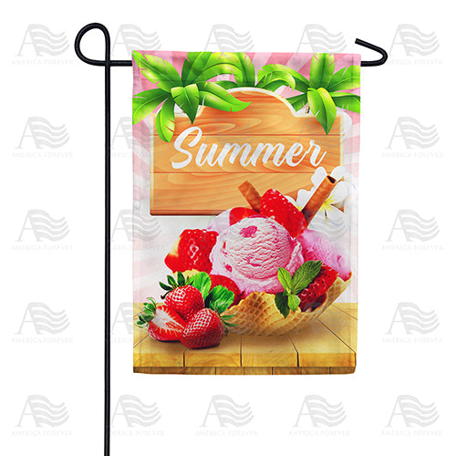 America Forever Summer Strawberry Delight Garden Flag