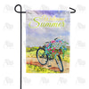 America Forever Pedaling Summer Petals Garden Flag