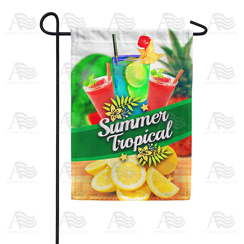 America Forever Tropical Summer Drinks Garden Flag