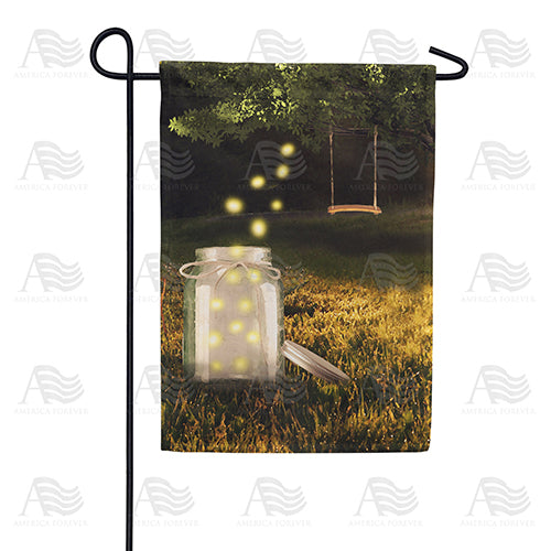 America Forever Catching Lightning Bugs Garden Flag