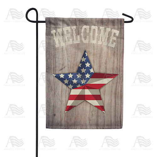 America Forever Patriotic America Star Welcome Garden Flag