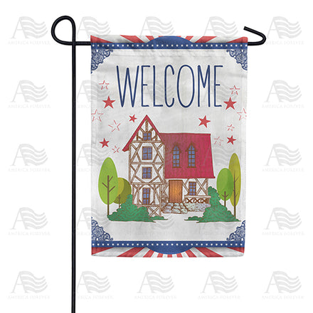 America Forever Folk Art Home Welcome Garden Flag