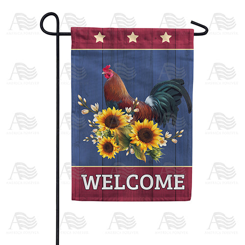 America Forever Welcome To Our Roost Garden Flag