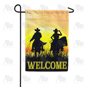 America Forever Sunset Ride Garden Flag
