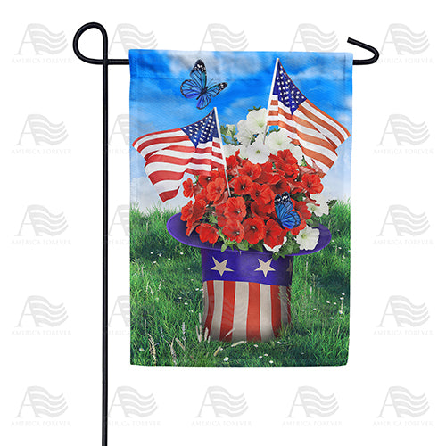 America Forever Uncle Sam's Flower Hat Garden Flag