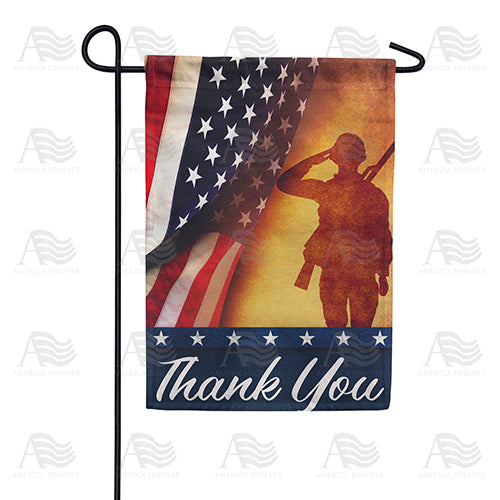 America Forever Thank You For Your Service Garden Flag