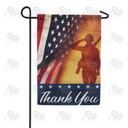 America Forever Thank You For Your Service Garden Flag
