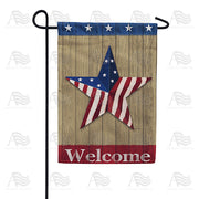 America Forever Patriotic Star Welcome Garden Flag