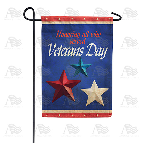 America Forever Honor Our Veterans Garden Flag