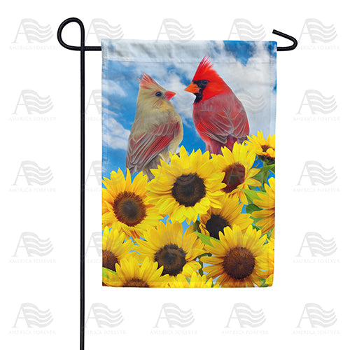 America Forever Cardinals and Sunflowers Garden Flag