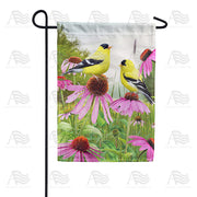 America Forever Finches and Coneflowers Garden Flag