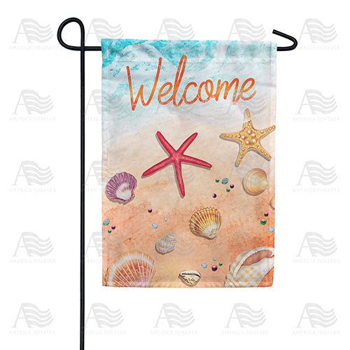 America Forever Sea Shore Treasures Garden Flag