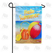 America Forever Hello Summer Beach Garden Flag