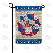 America Forever Constitution Wreath Garden Flag