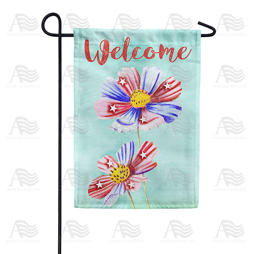 America Forever Patriotic Petals Welcome Garden Flag