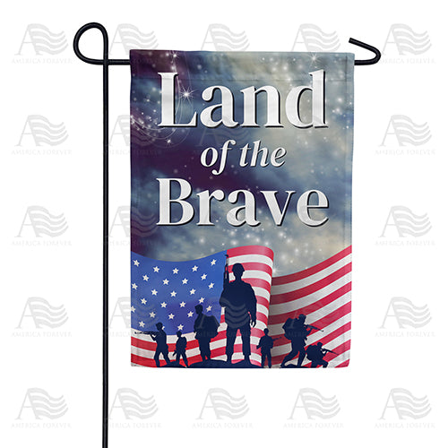 America Forever Land Of The Brave Garden Flag
