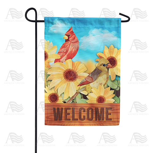 America Forever Cardinal Pair Welcome Garden Flag