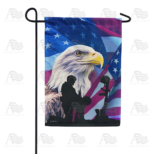 America Forever Soldier's Ultimate Sacrifice For USA Garden Flag
