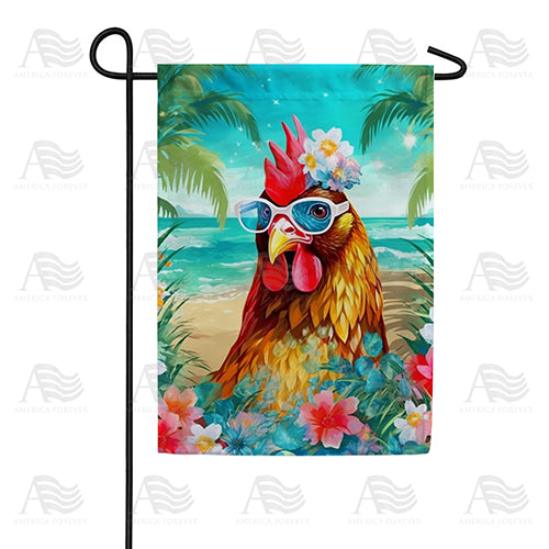 America Forever Carribean Chicken Garden Flag