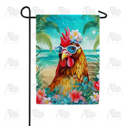 America Forever Carribean Chicken Garden Flag