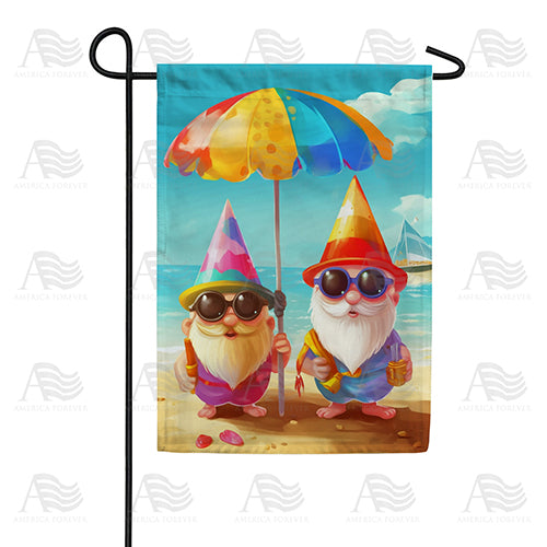 America Forever Gnome Beach Buddies Garden Flag