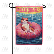 America Forever Cat Napping In Float Garden Flag