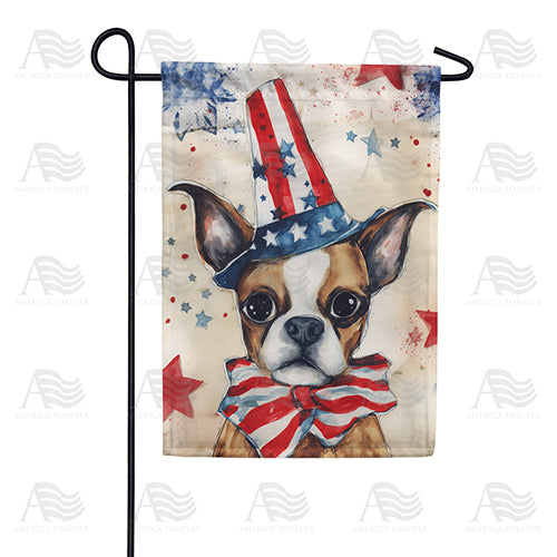 America Forever American Puppy Garden Flag