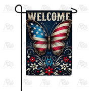 Star-Spangled Butterfly Garden Flag