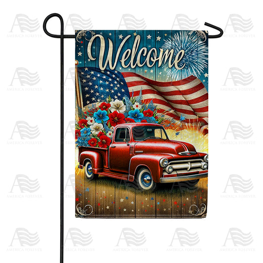 America Forever Patriotic Pickup Welcome Garden Flag
