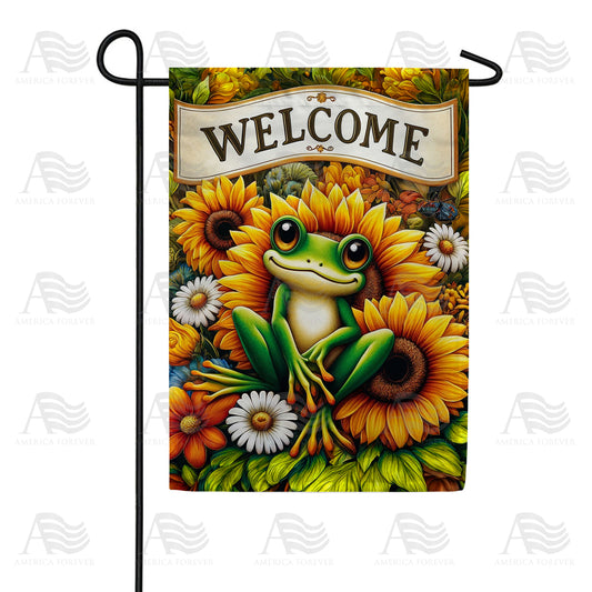 America Forever Frog Welcome Garden Flag