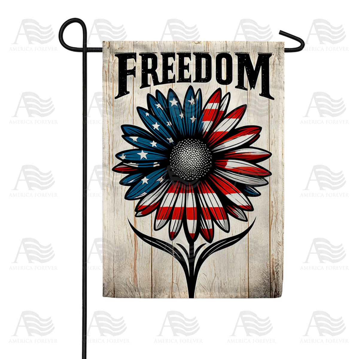 America Forever Patriotic Daisy Freedom Garden Flag