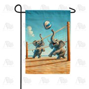 Elephant Volleyball Garden Flag