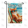 America Forever Beach Cat Orange Tabby Beach Chair Garden Flag