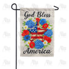 God Bless America Patriotic Star Double Sided Garden Flag