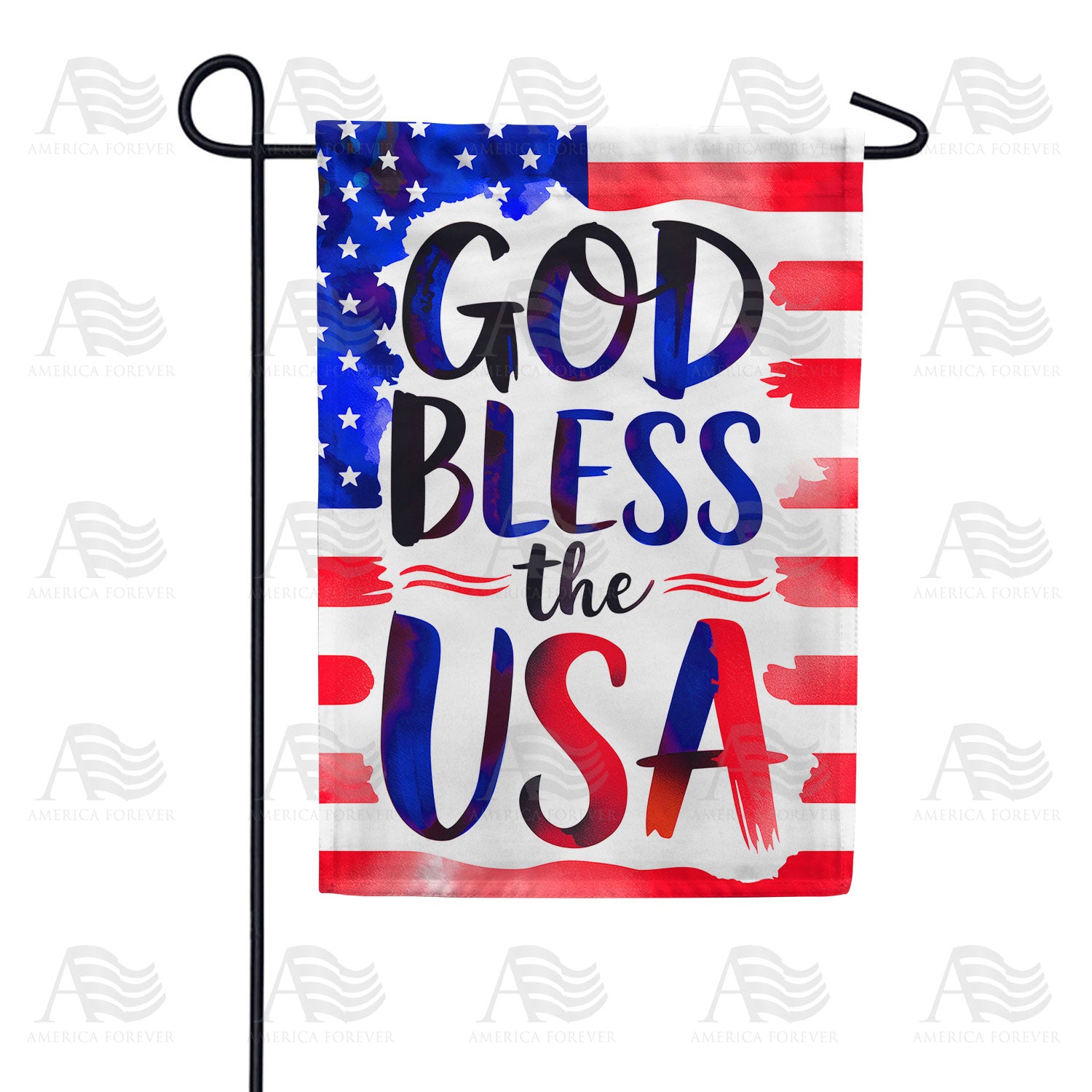 God Bless The USA Patriotic Double Sided Garden Flag